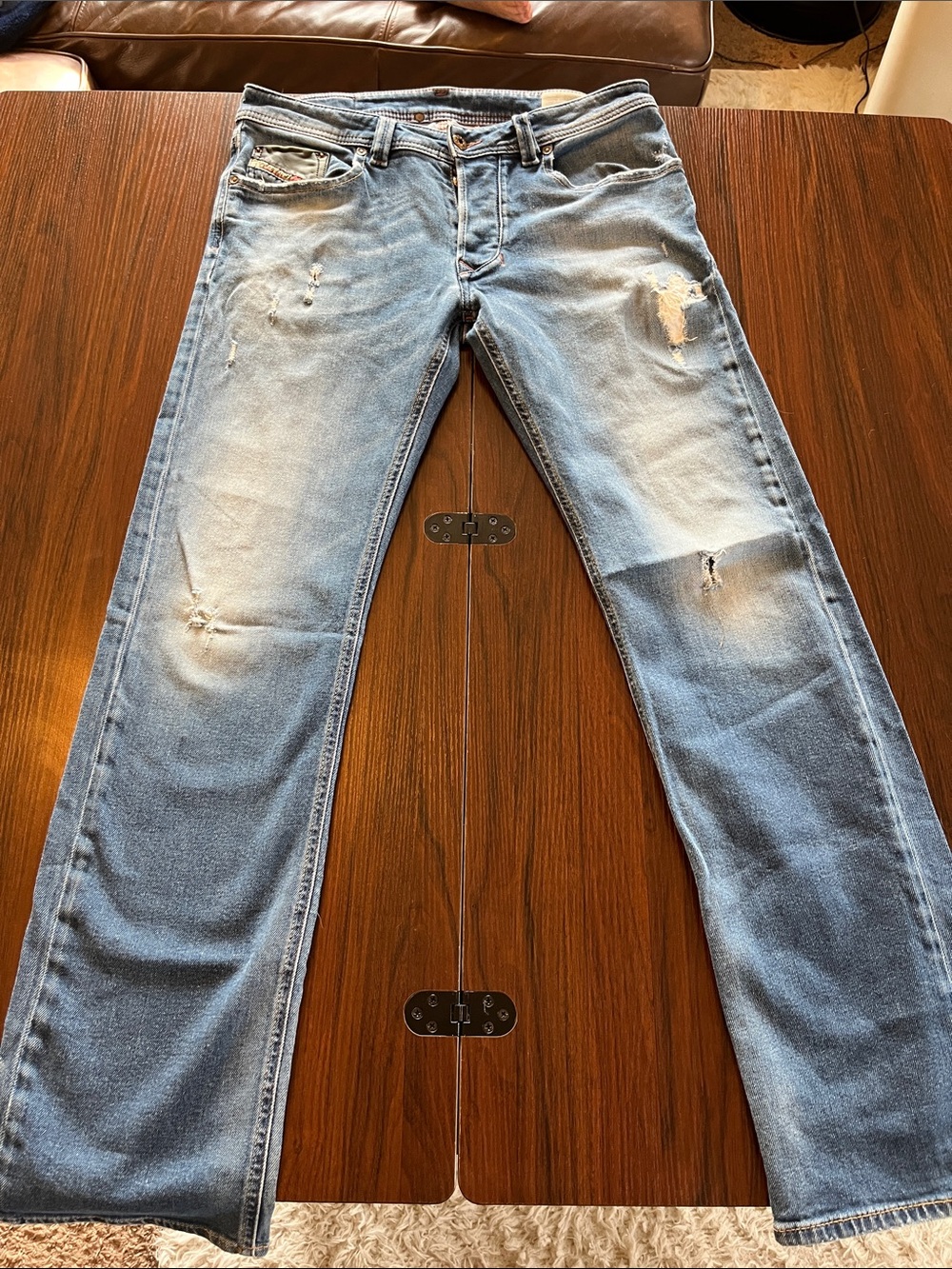 Mens Diesel Larkee Distressed Jeans 33x32